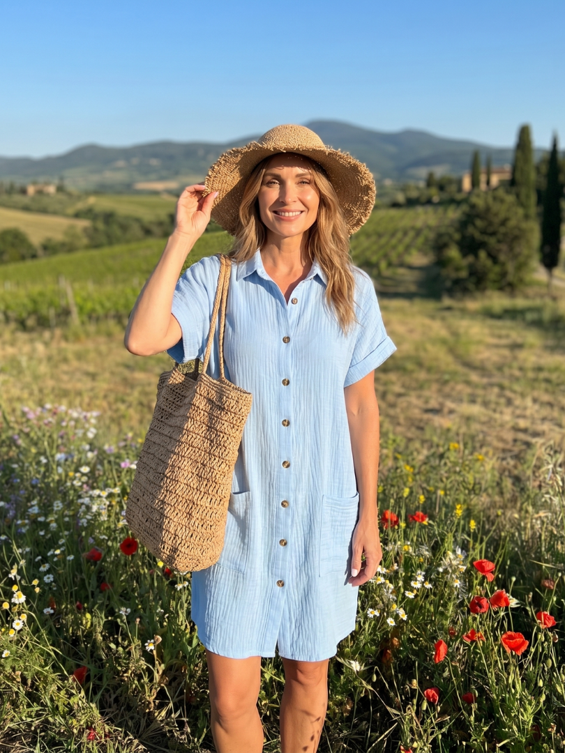 Dorvelli | Women's Midi Dress – Sleeve Front Pockets