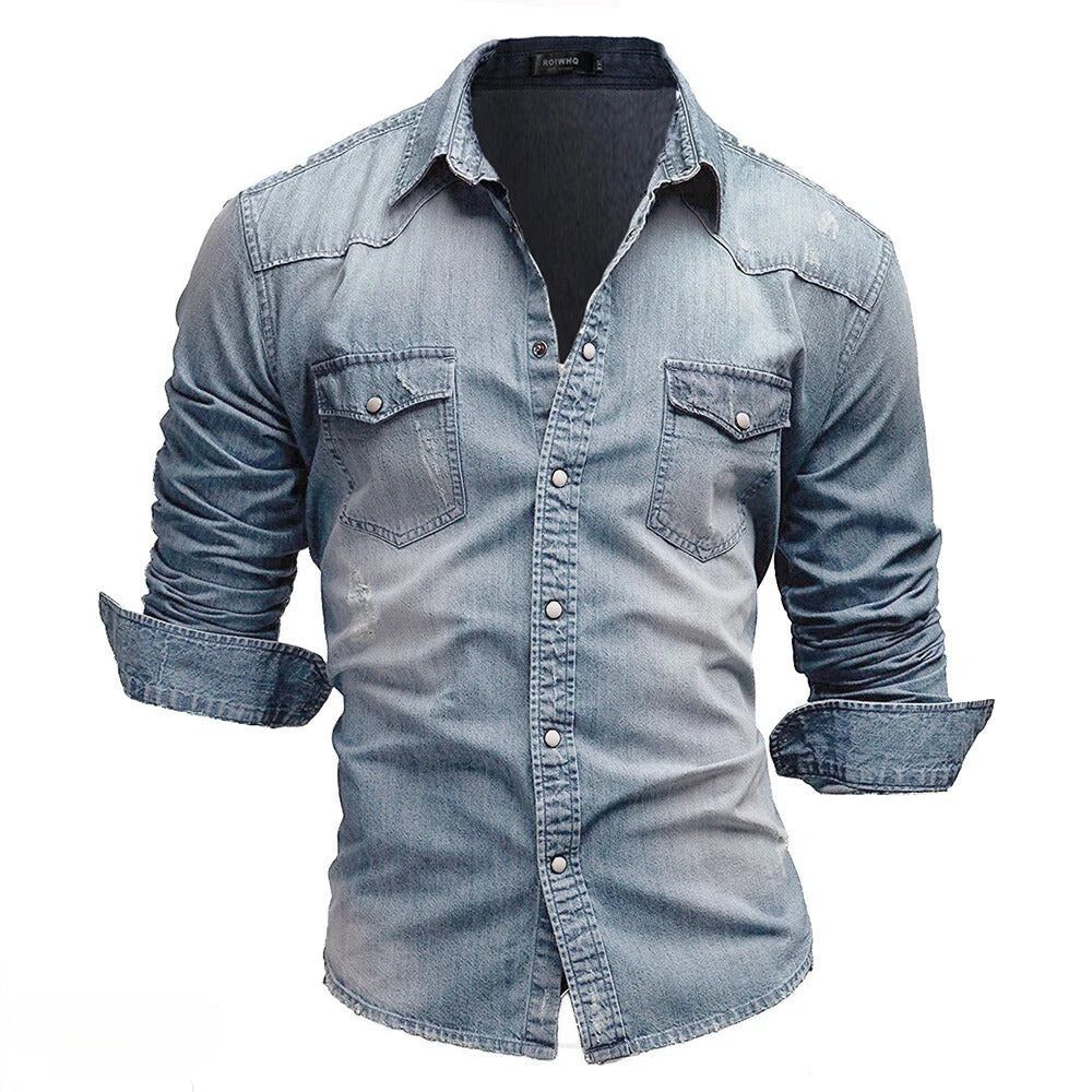 Dorvelli | Men's Shirt – Vintage Wash Denim Pockets