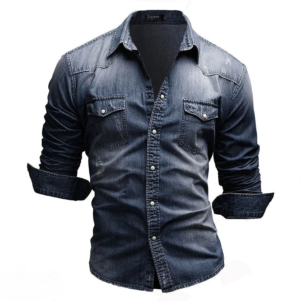 Dorvelli | Men's Shirt – Vintage Wash Denim Pockets
