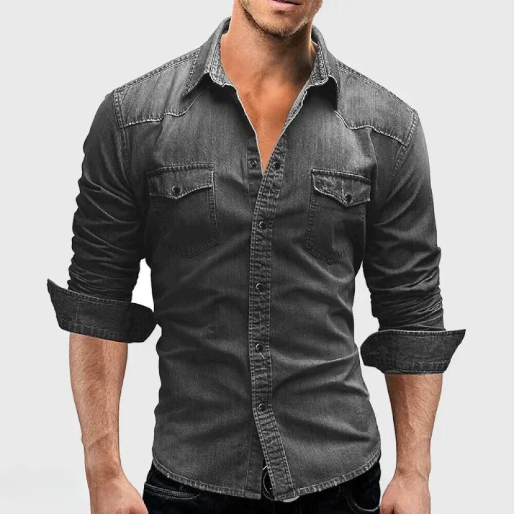 Dorvelli | Men's Shirt – Vintage Wash Denim Pockets