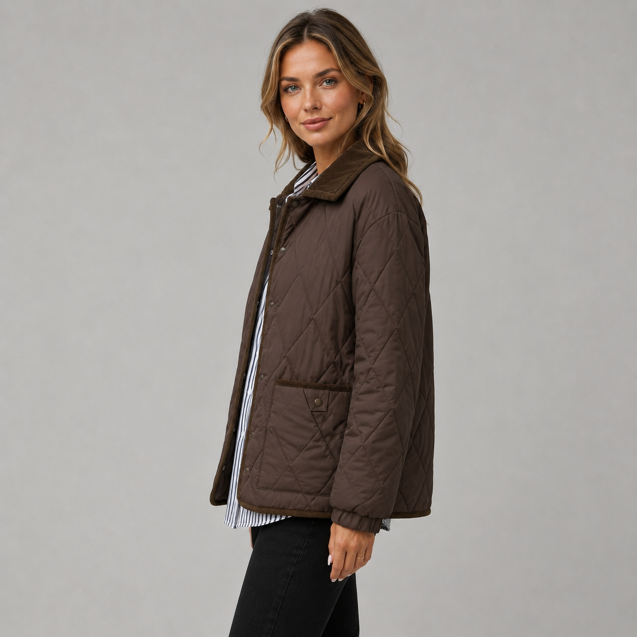 Women's Quilted Shirt Jacket