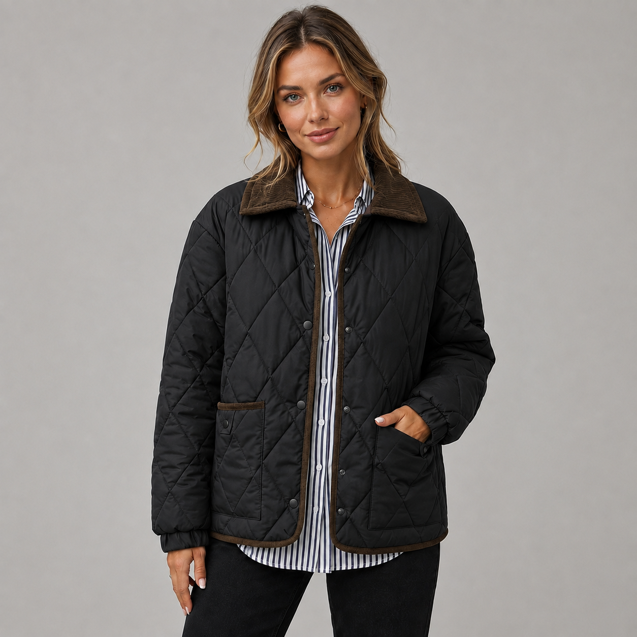 Women's Quilted Shirt Jacket