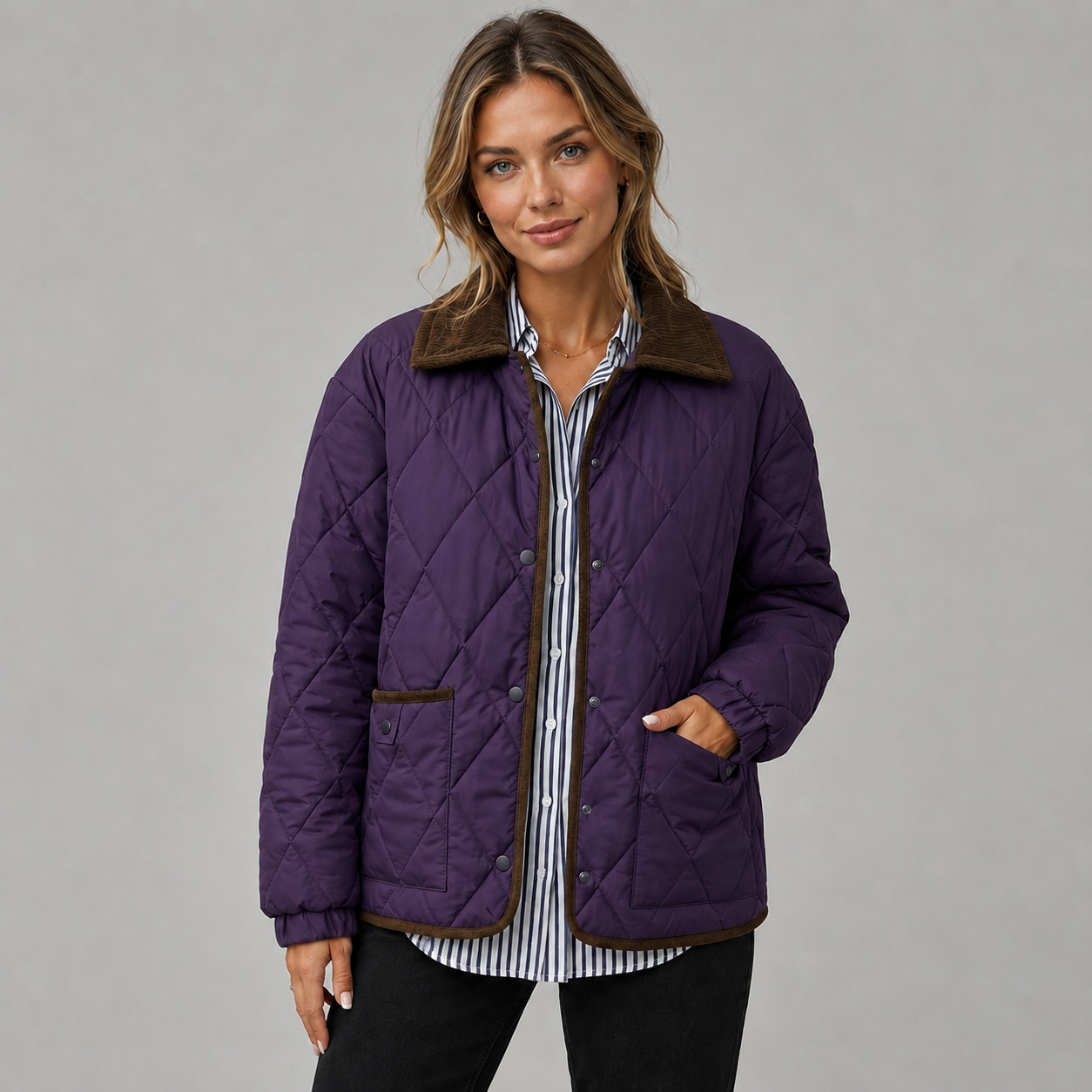 Women's Quilted Shirt Jacket