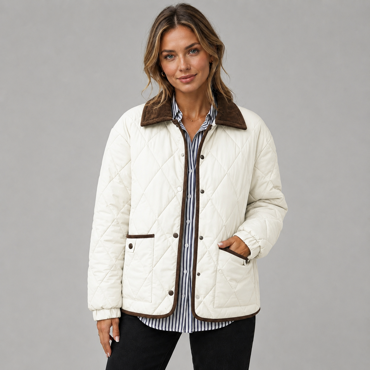 Women's Quilted Shirt Jacket