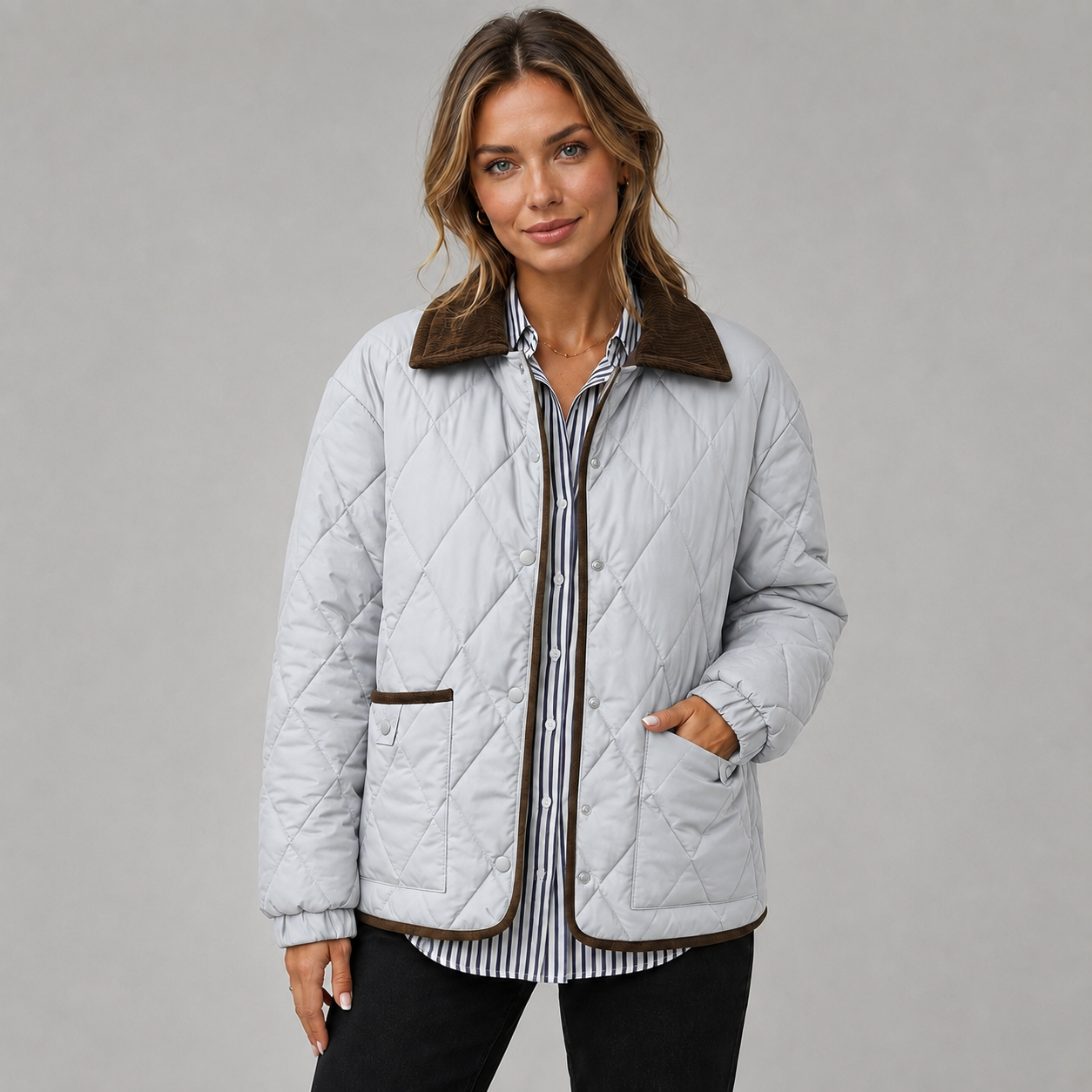 Women's Quilted Shirt Jacket