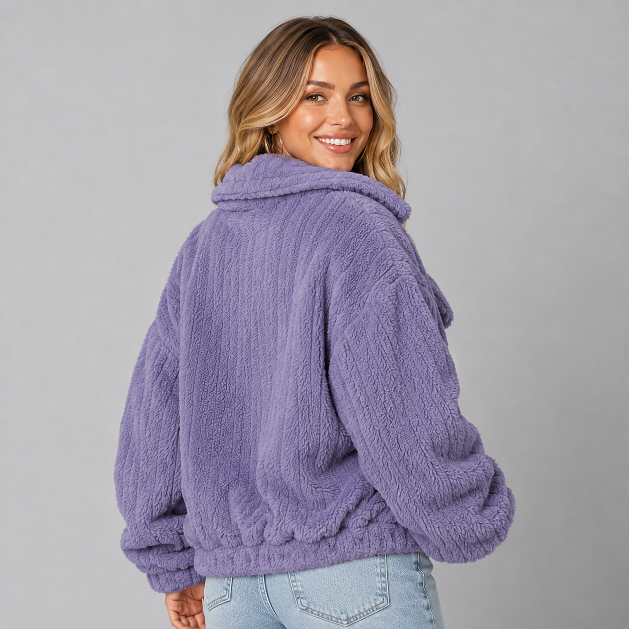 Women's Cropped Pile Jacket