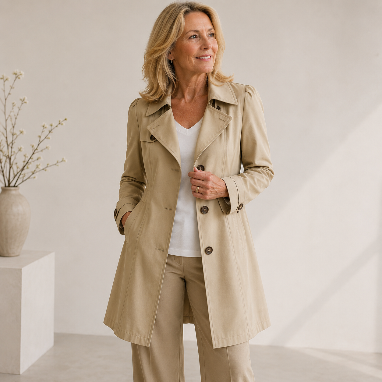 Women's Single Breasted Trench
