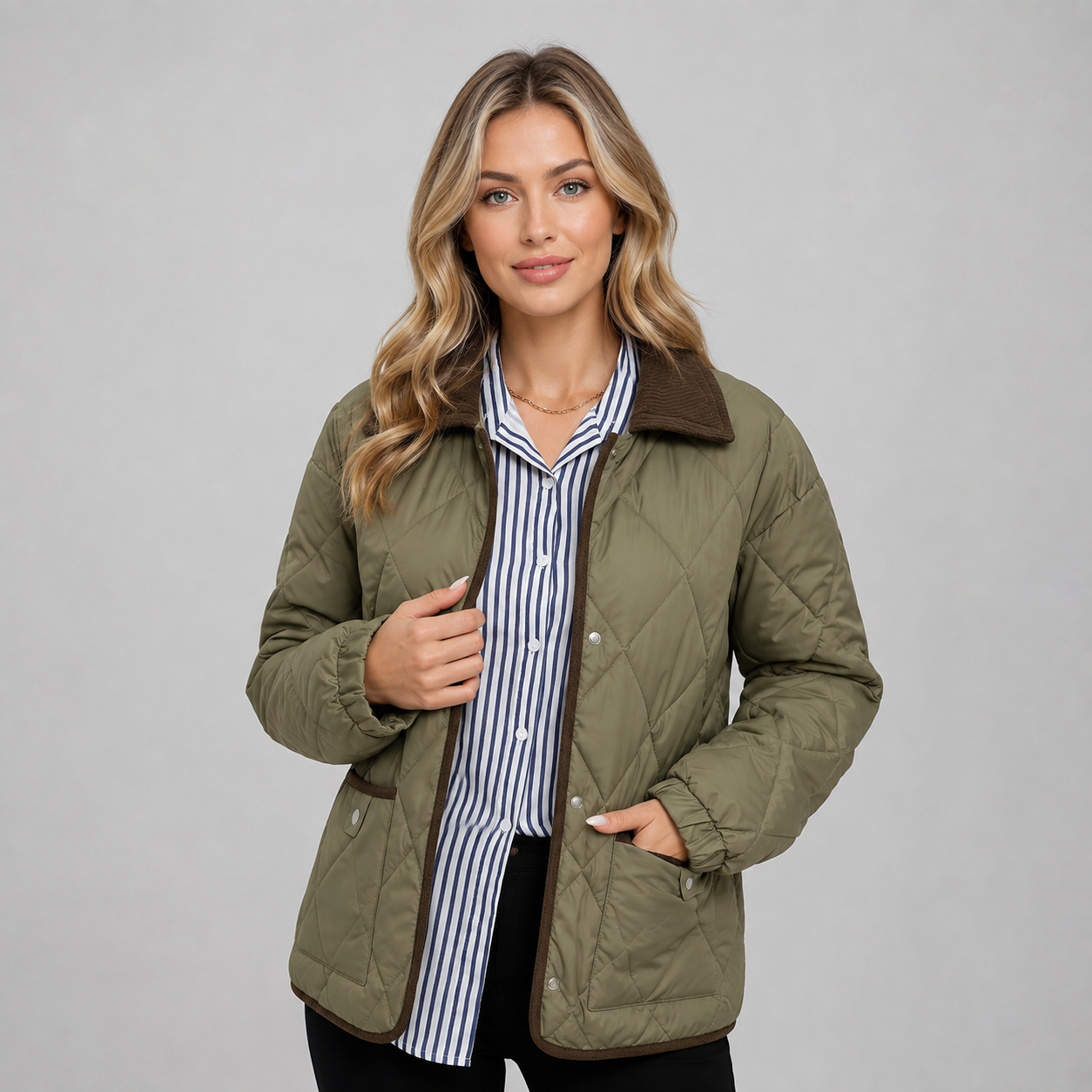 Women's Quilted Shirt Jacket