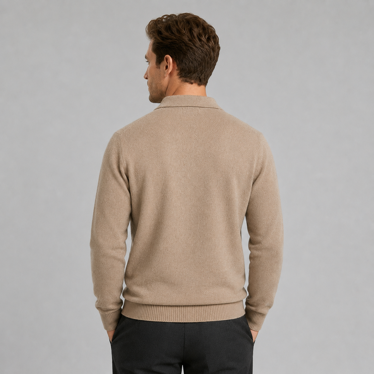 Men’s Knit Polo Jumper