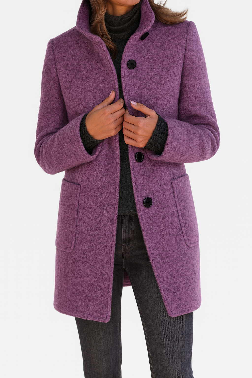 Women's High Collar Coat
