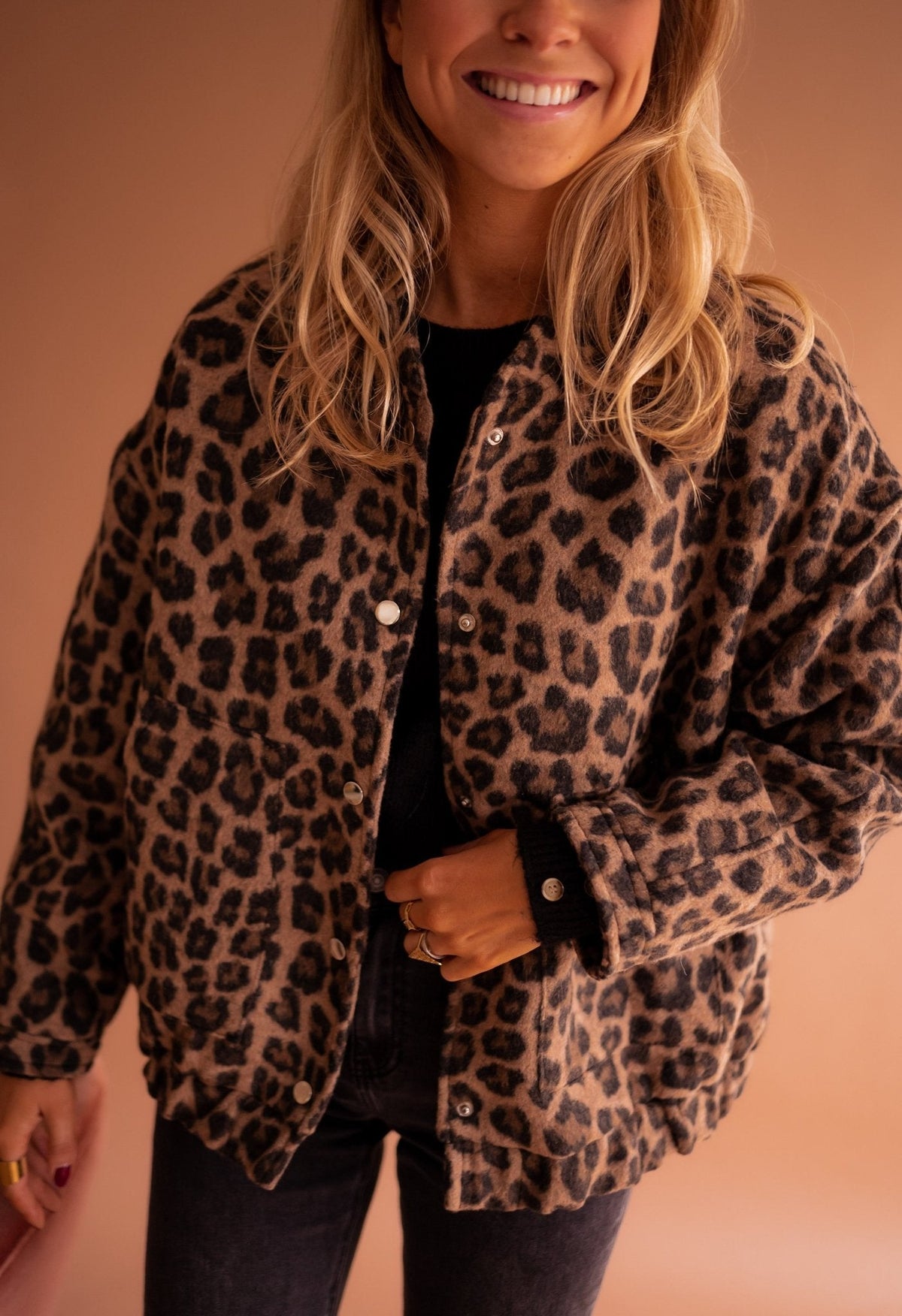 Donvelli | Women’s Cotton Blend Leopard Print Jacket