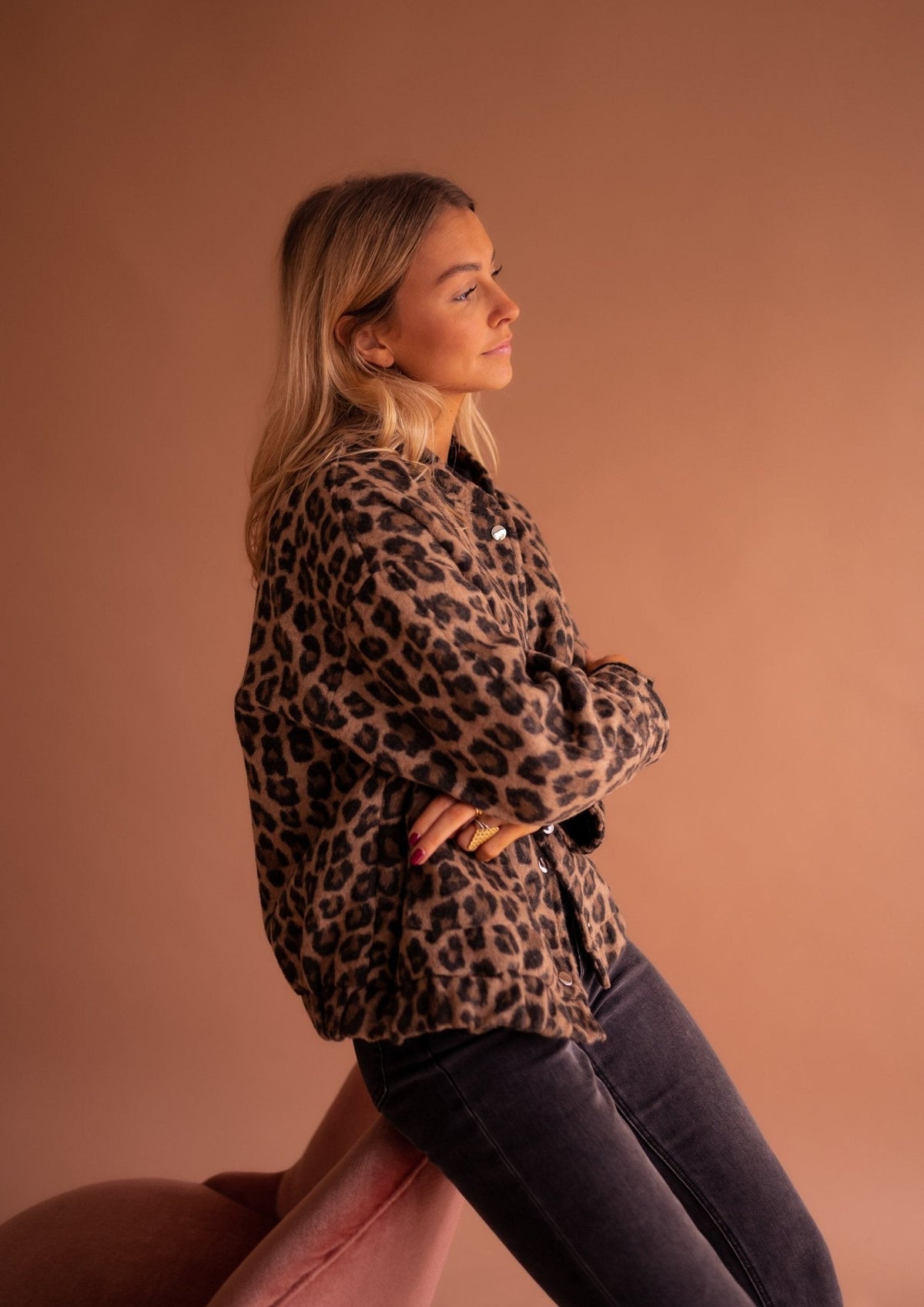 Donvelli | Women’s Cotton Blend Leopard Print Jacket