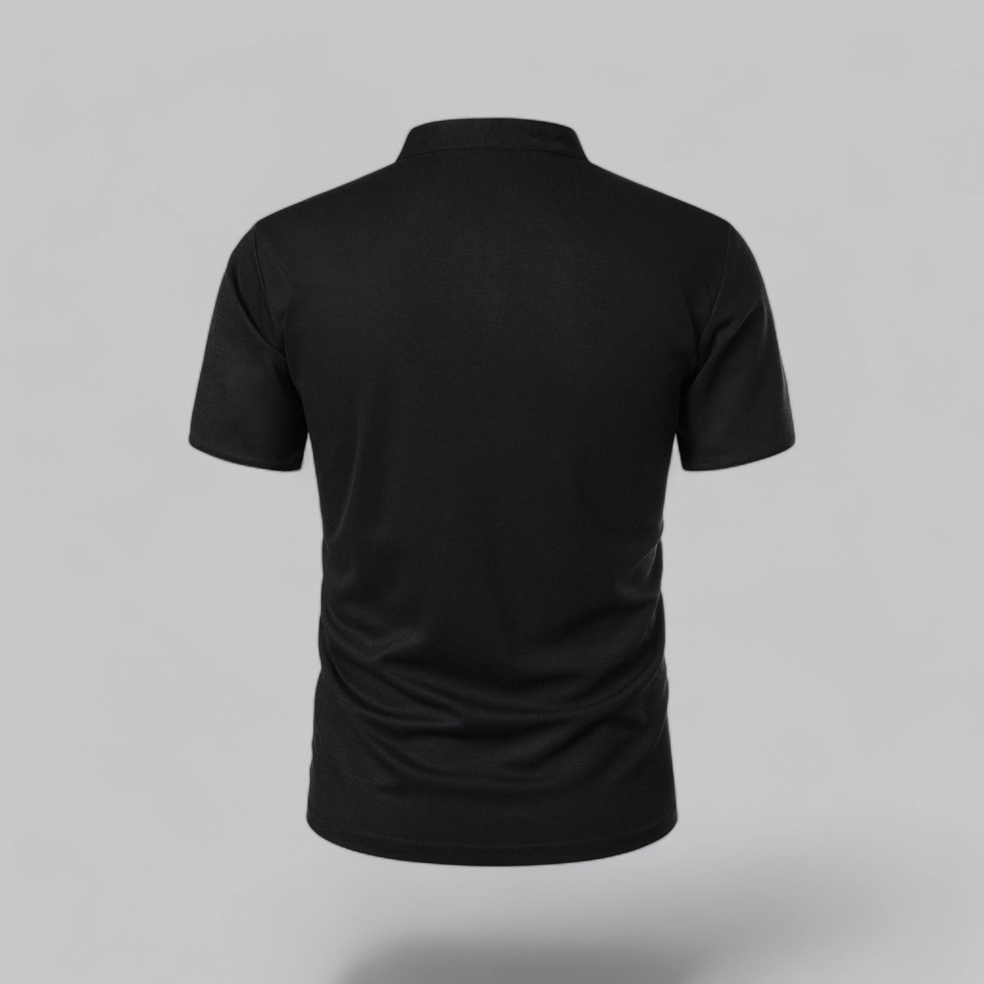 Dorvelli | Men's Collarless Polo Shirt – Mandarin Collar Smart Casual