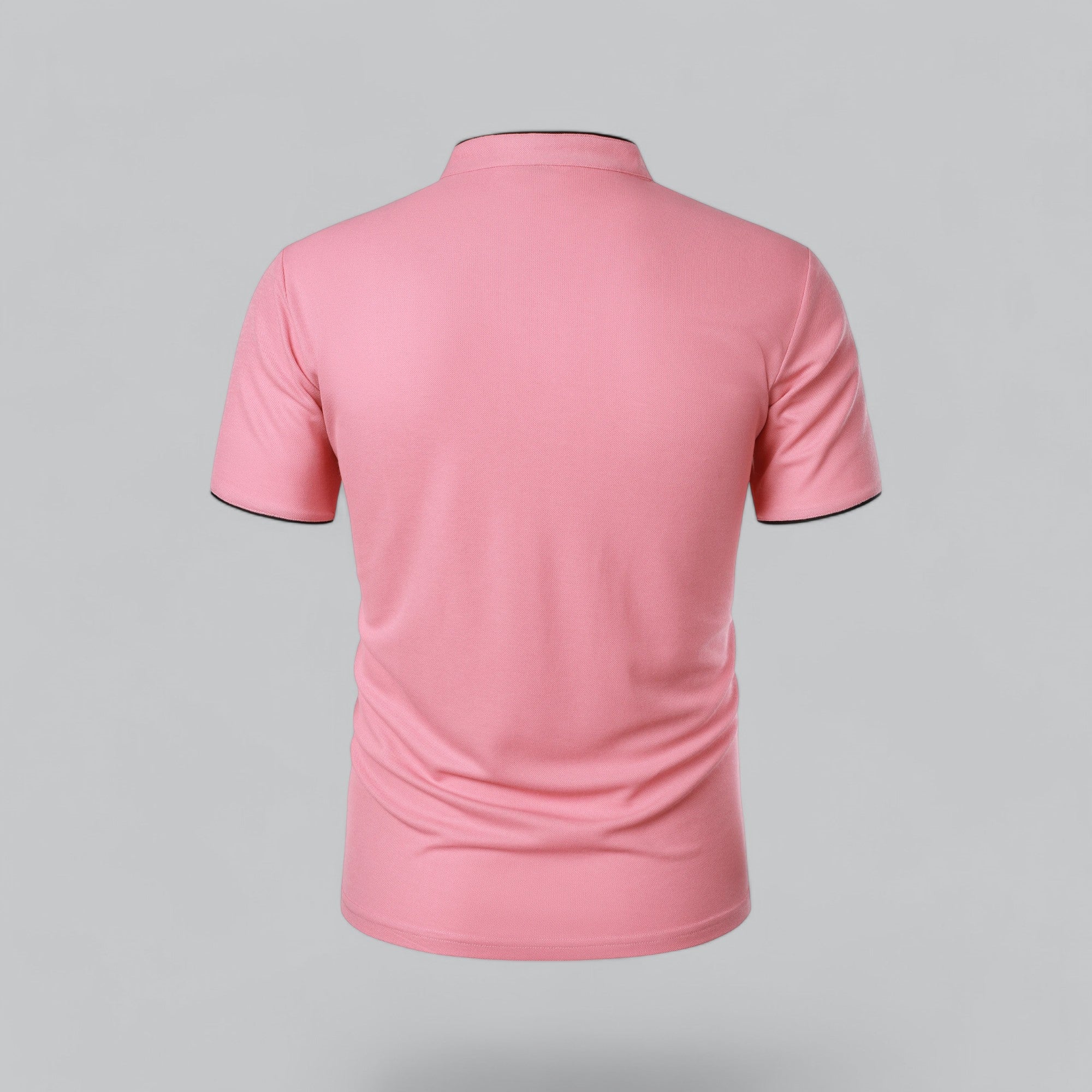 Dorvelli | Men's Collarless Polo Shirt – Mandarin Collar Smart Casual