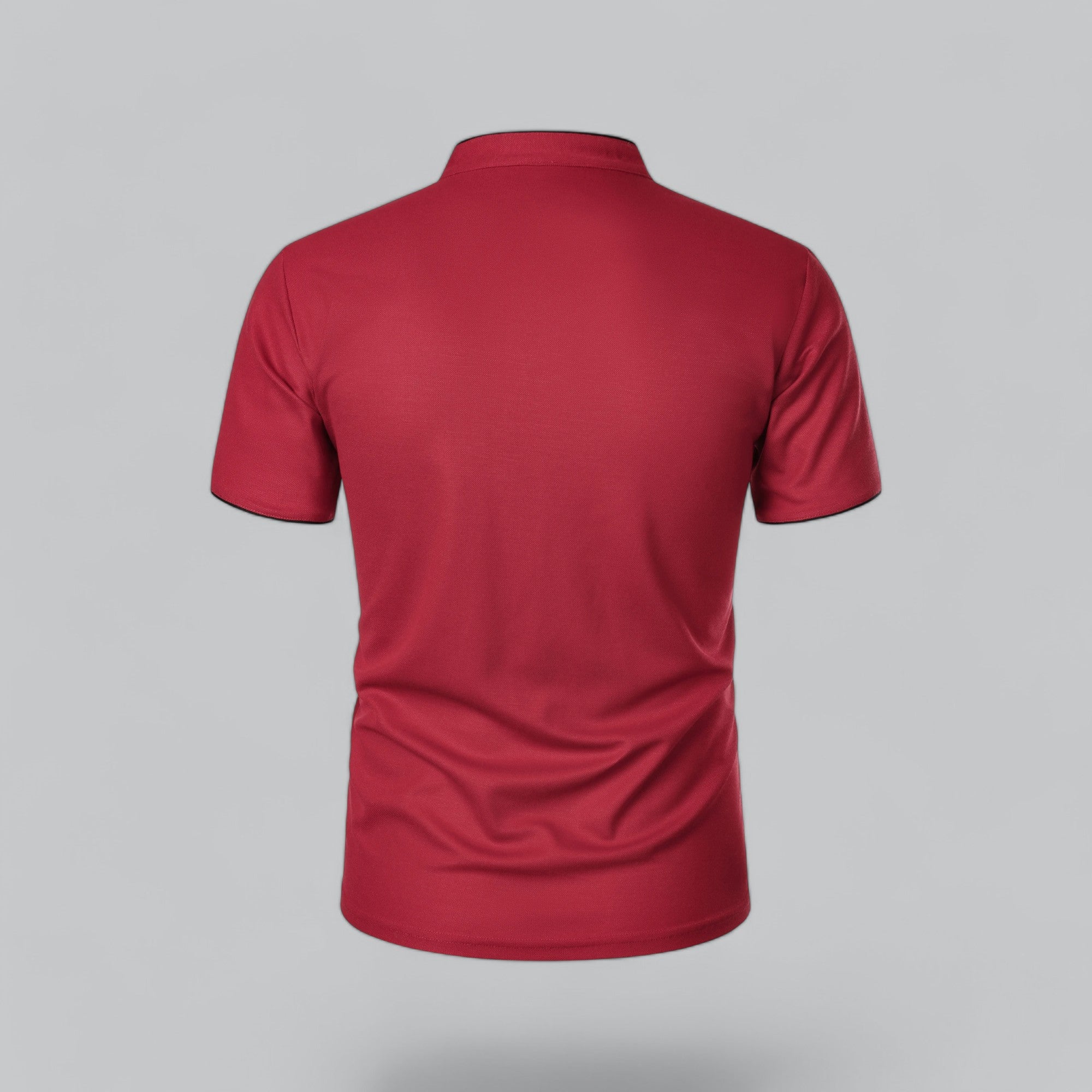 Dorvelli | Men's Collarless Polo Shirt – Mandarin Collar Smart Casual