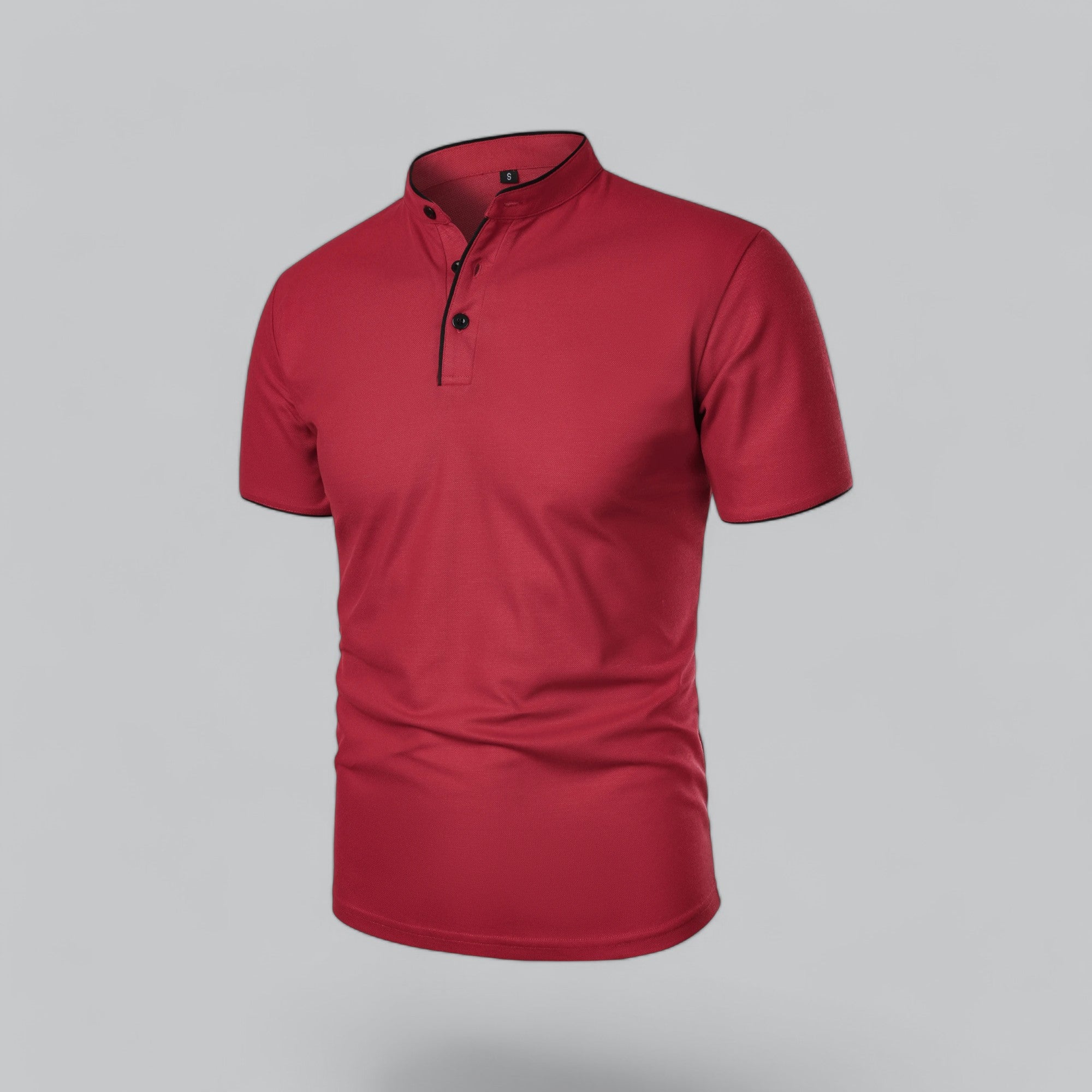 Dorvelli | Men's Collarless Polo Shirt – Mandarin Collar Smart Casual