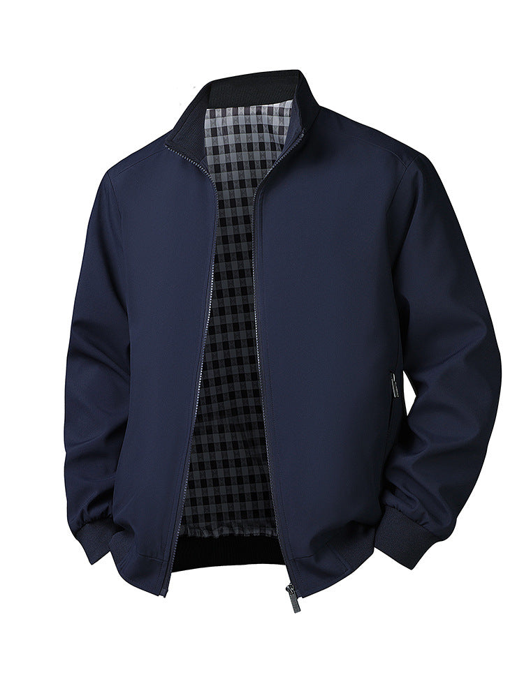 Dorvelli | Men’s Jacket – Lightweight Zip-Up Beige Elegance