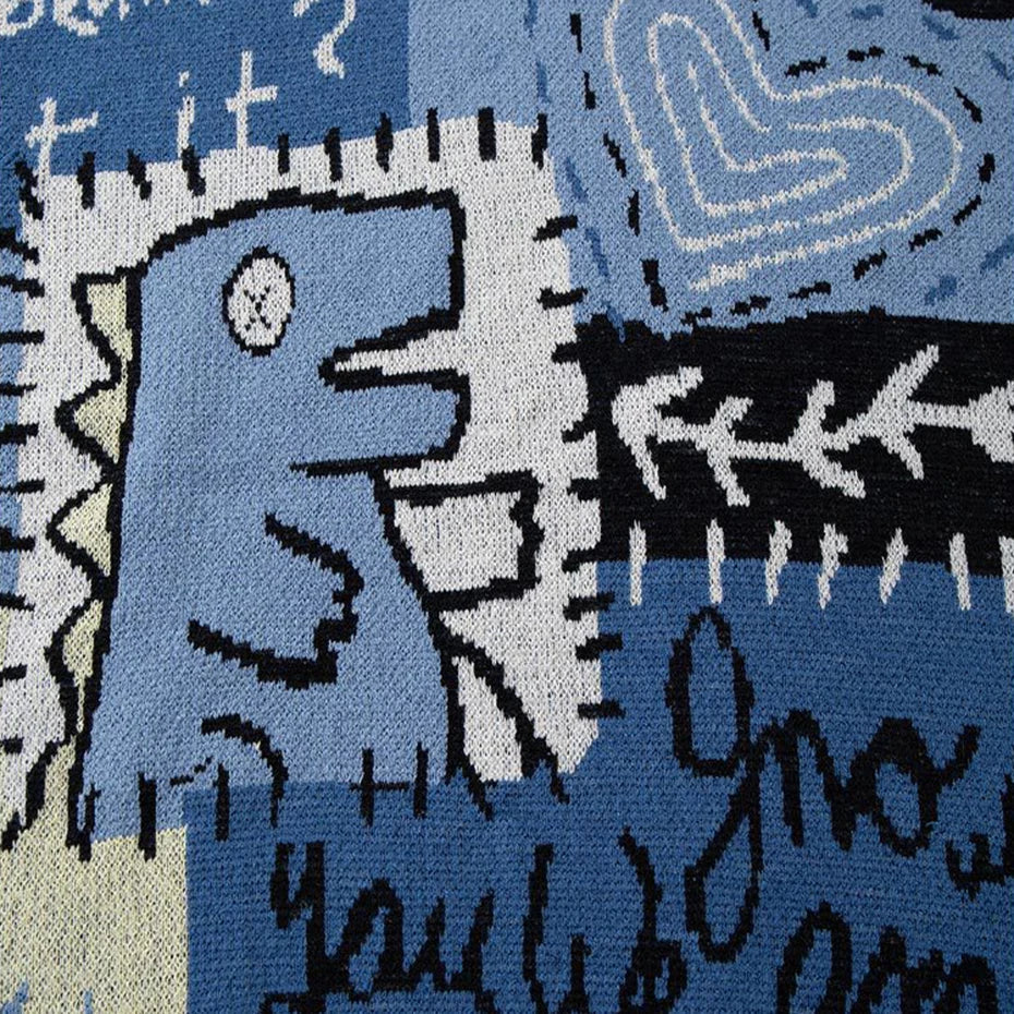 Dorvelli | Men's All-Over Graphic Dinosaur Sweater
