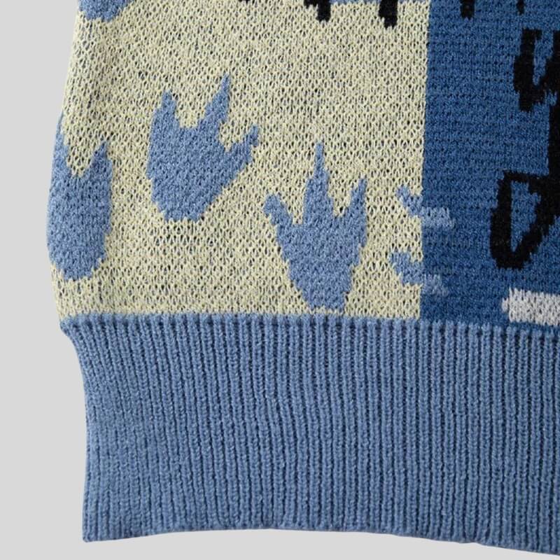 Dorvelli | Men's All-Over Graphic Dinosaur Sweater