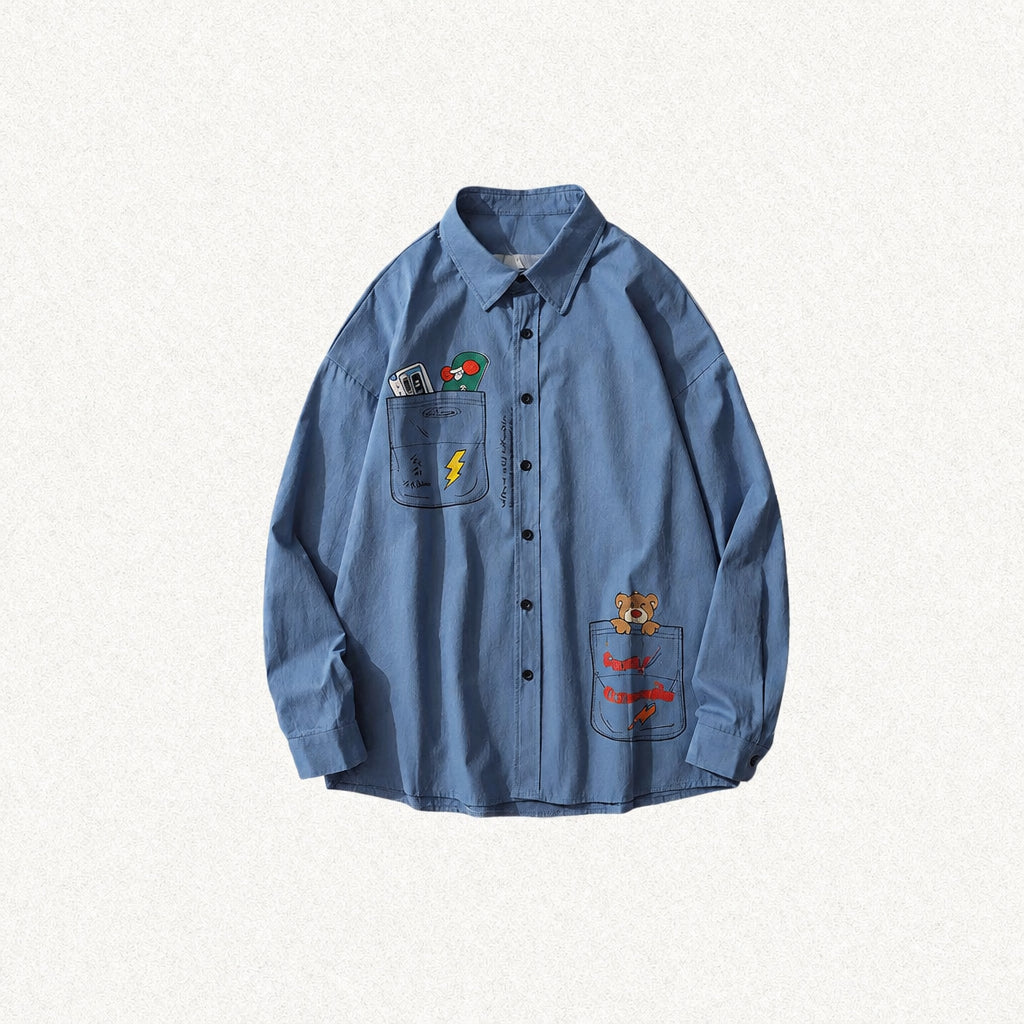 Dorvelli | Men’s Bear Skateboard Graphic Shirt