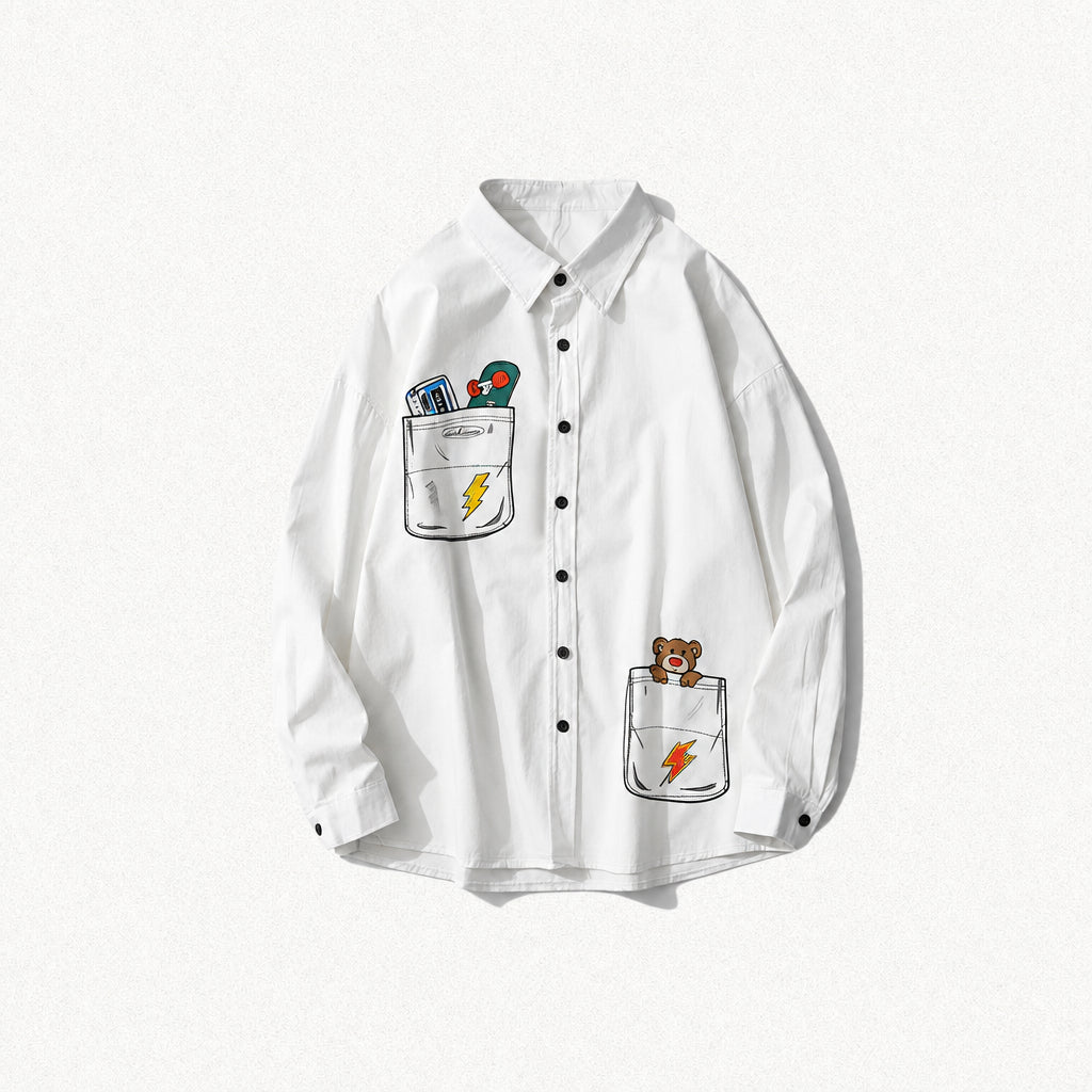 Dorvelli | Men’s Bear Skateboard Graphic Shirt