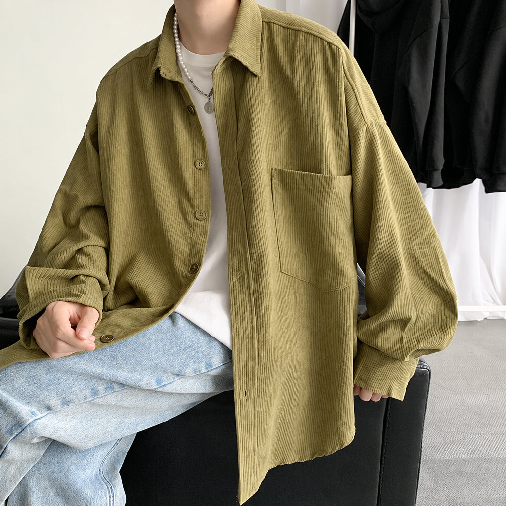Dorvelli | Men's Chest Pocket Corduroy Shirt