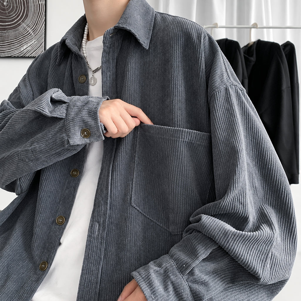 Dorvelli | Men's Chest Pocket Corduroy Shirt