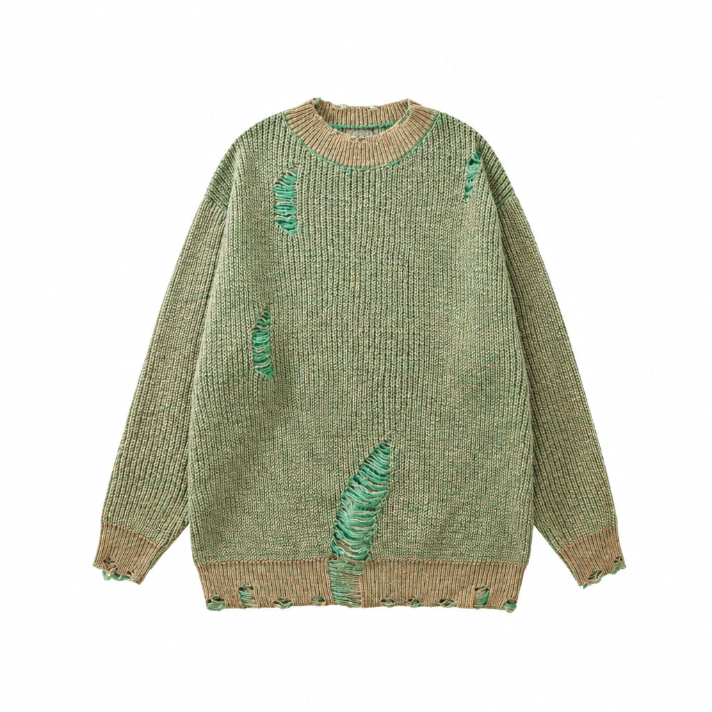 Dorvelli | Men's Crew Neck Grunge Sweater