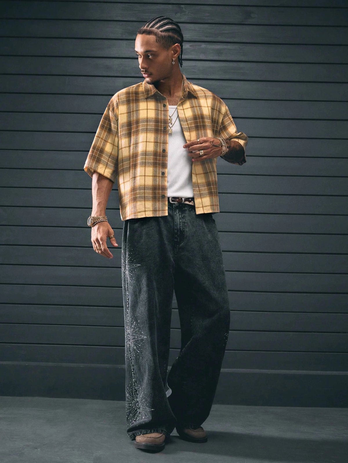 Dorvelli | Men’s Cropped Plaid Shirt