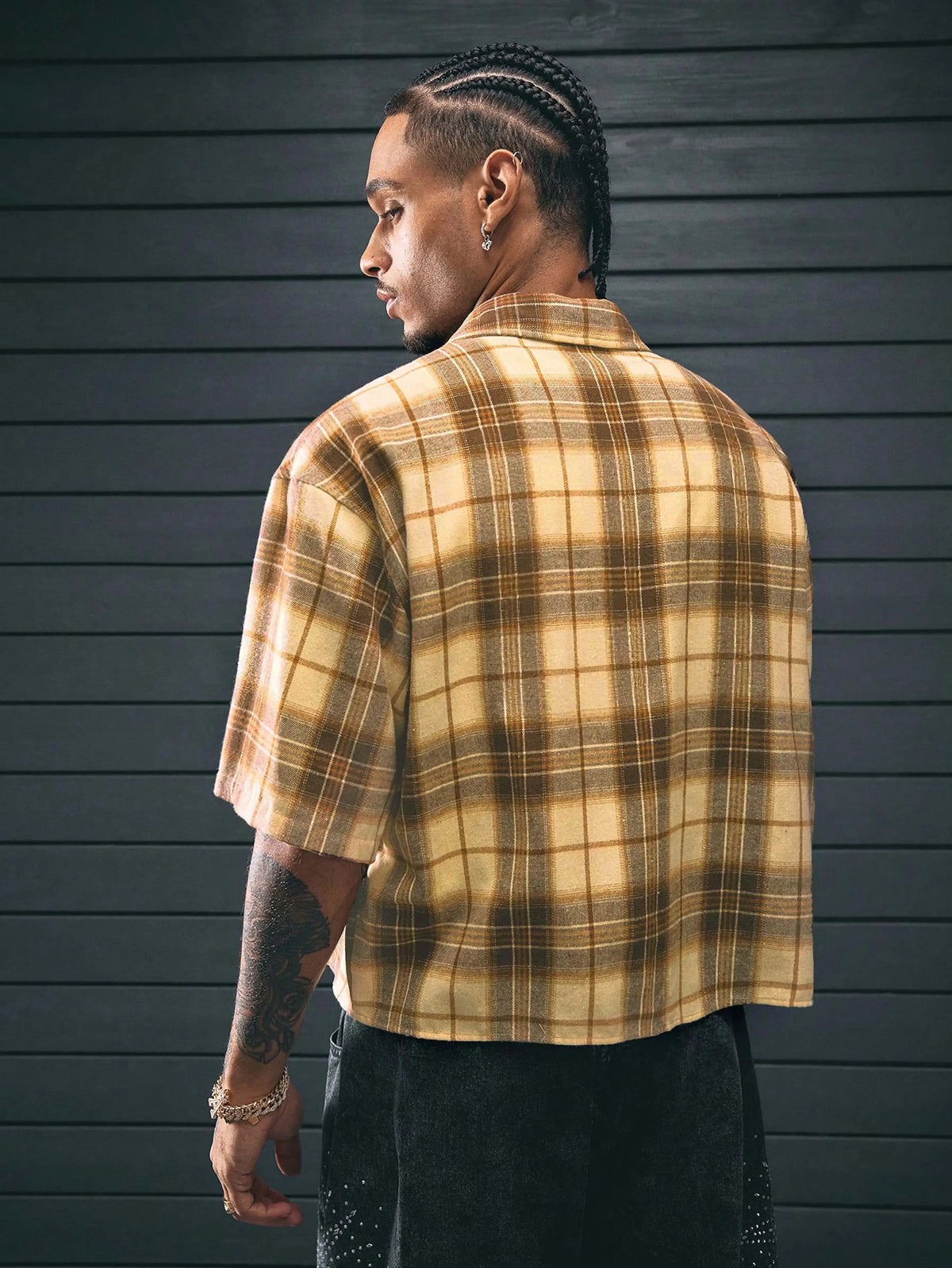 Dorvelli | Men’s Cropped Plaid Shirt