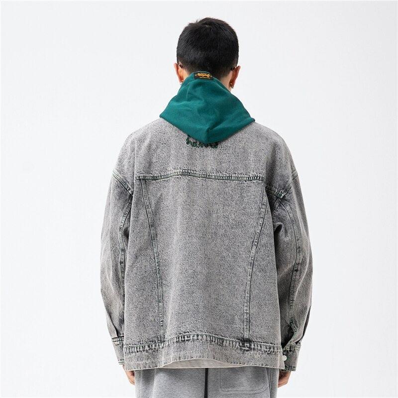 Dorvelli | Men’s Double Collar Denim Jacket