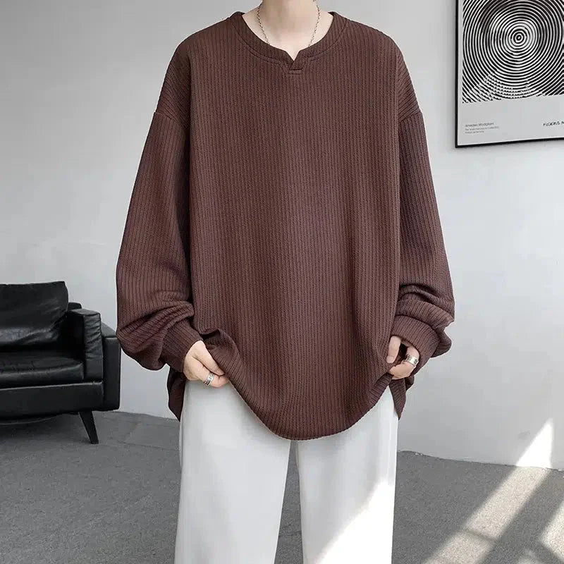 Dorvelli | Men’s Drop Shoulder Ribbed Sweater
