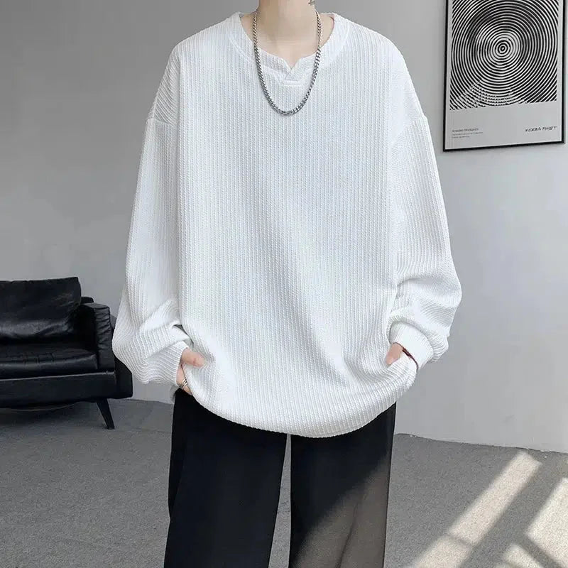 Dorvelli | Men’s Drop Shoulder Ribbed Sweater