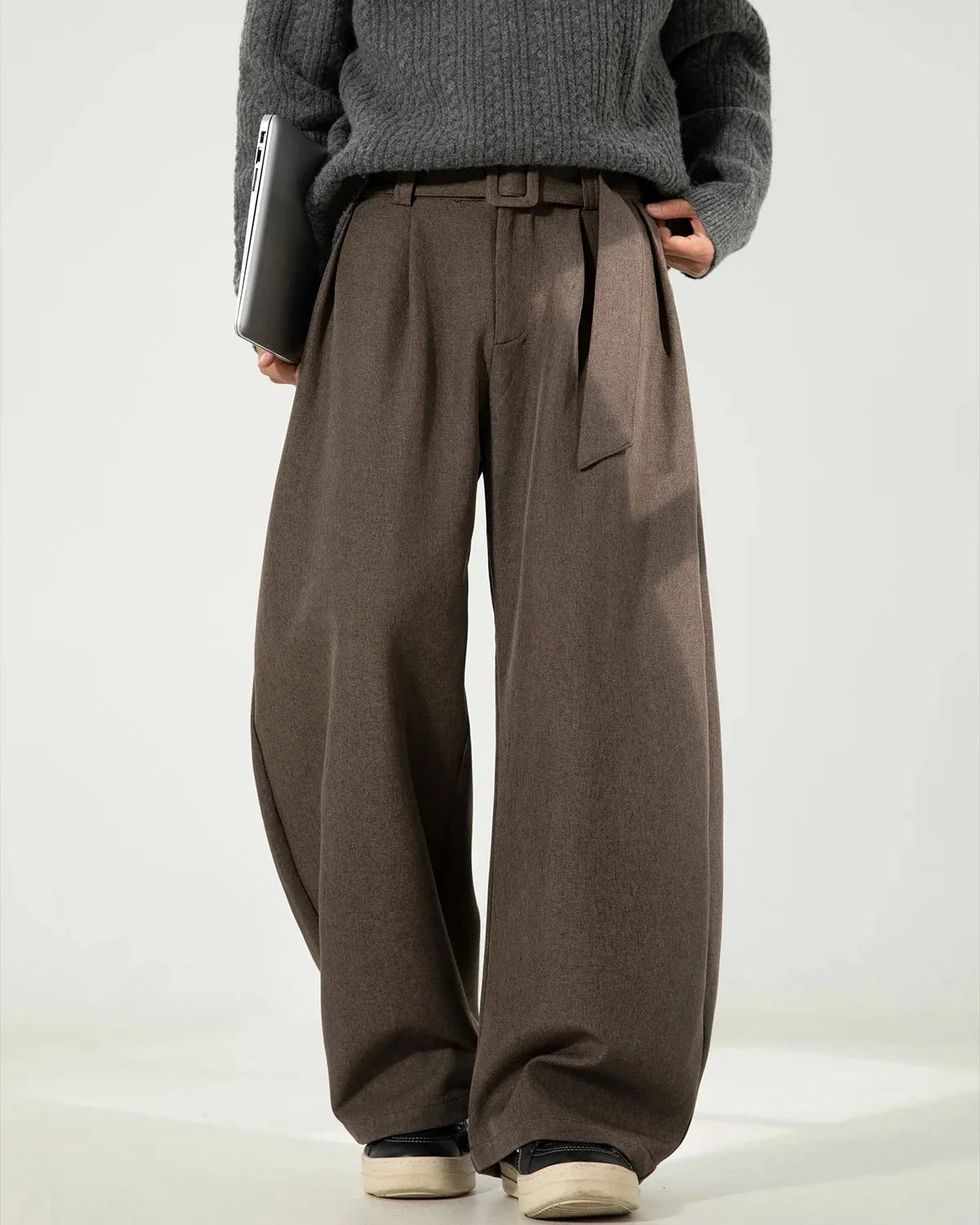 Dorvelli | Men’s Fluid Pleated Wide Leg Pants