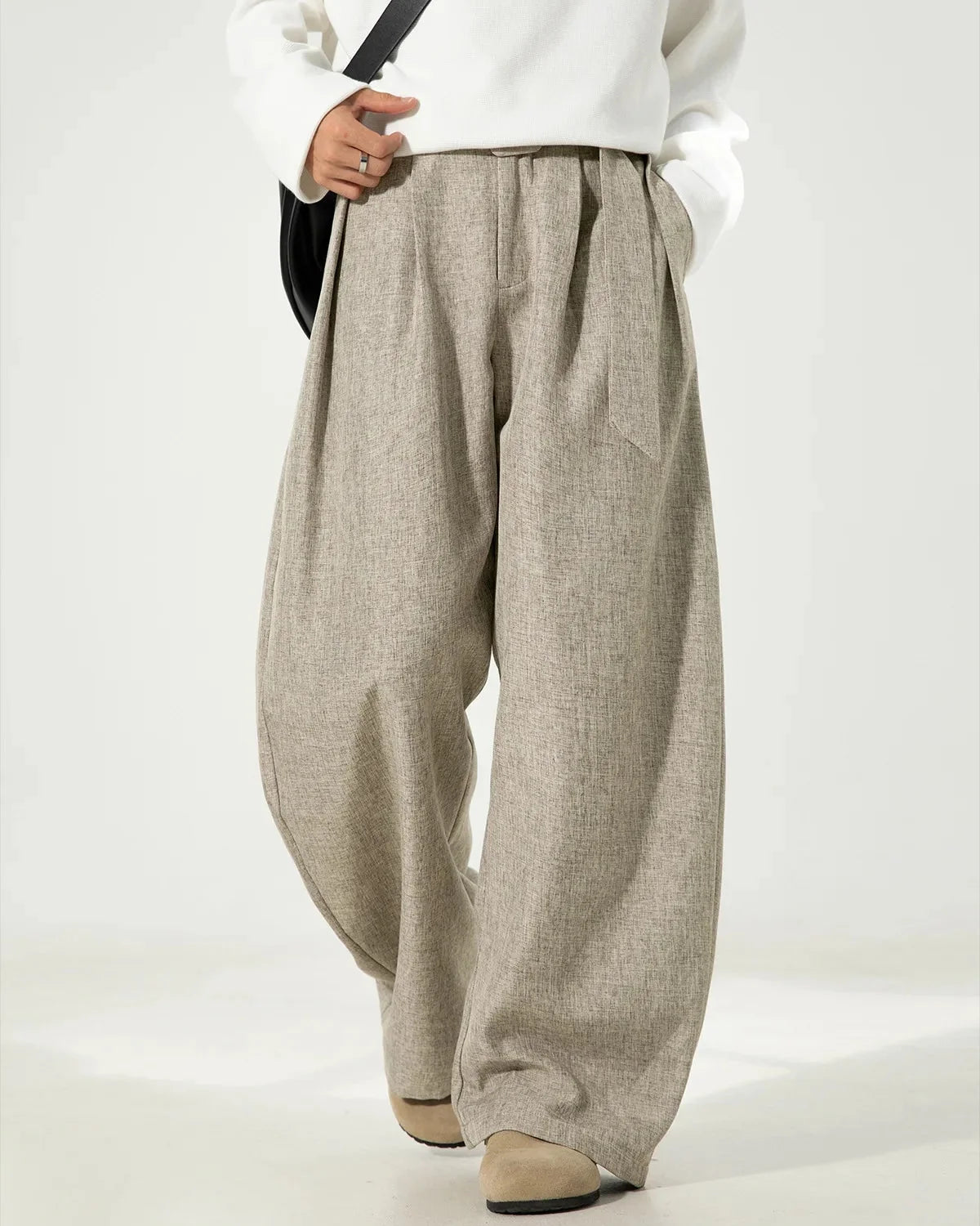 Dorvelli | Men’s Fluid Pleated Wide Leg Pants