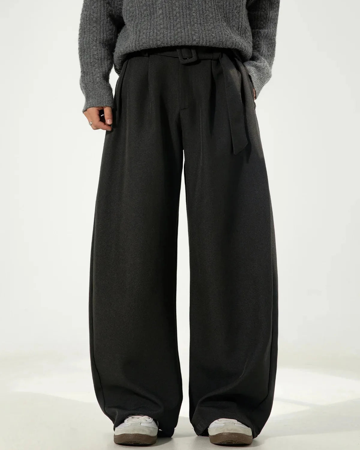 Dorvelli | Men’s Fluid Pleated Wide Leg Pants