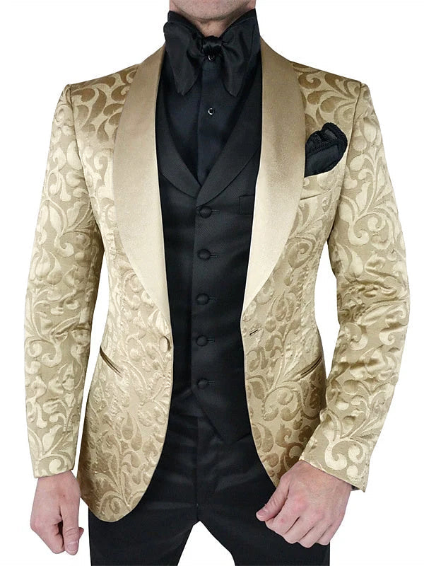 Dorvelli | Men's Formal Gold 3-Piece Suit