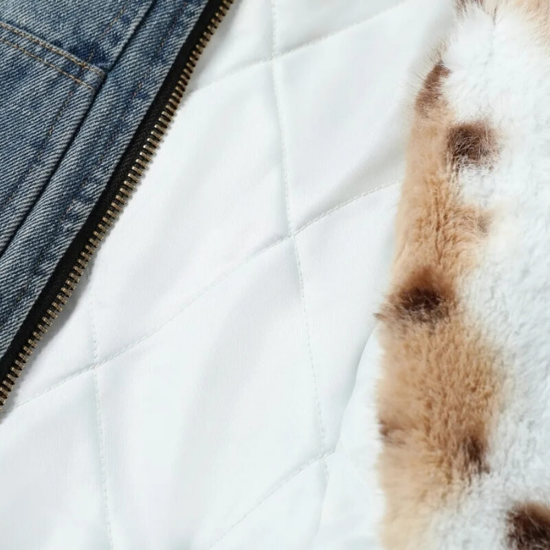 Dorvelli | Men’s Hooded Fur-Lined Denim Jacket