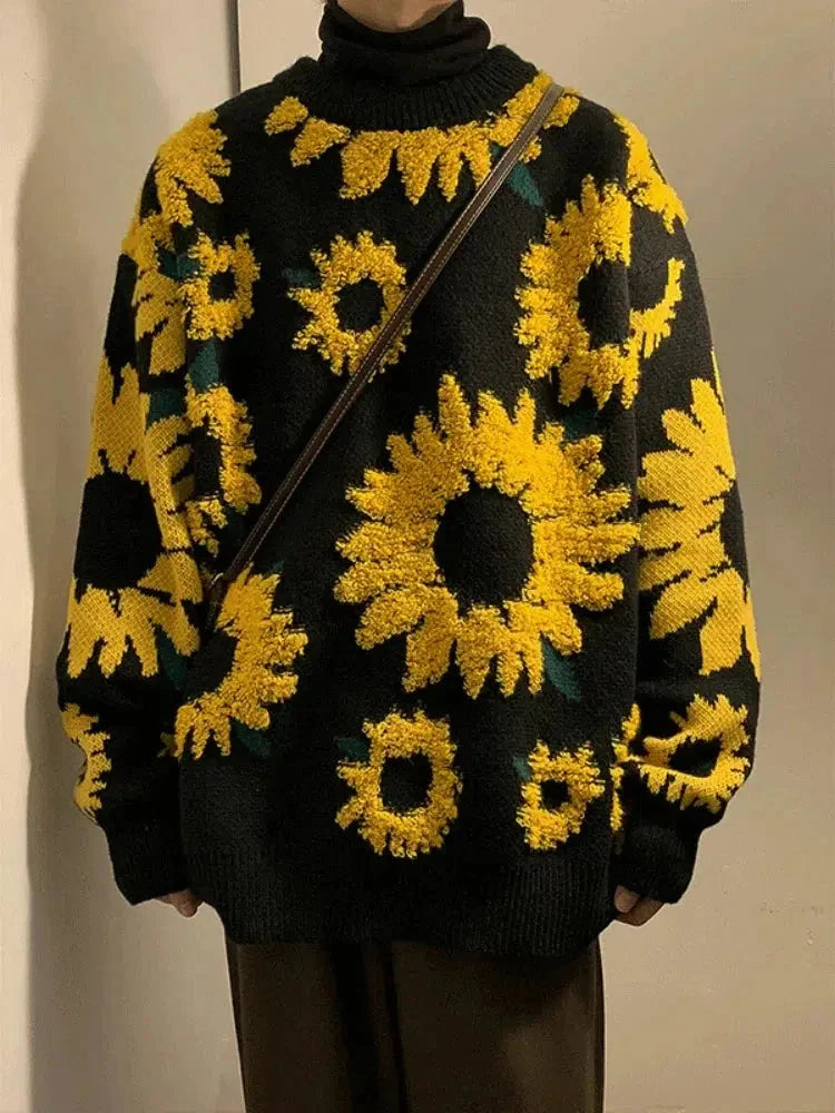 Dorvelli | Men’s Knit Sunflower Sweater