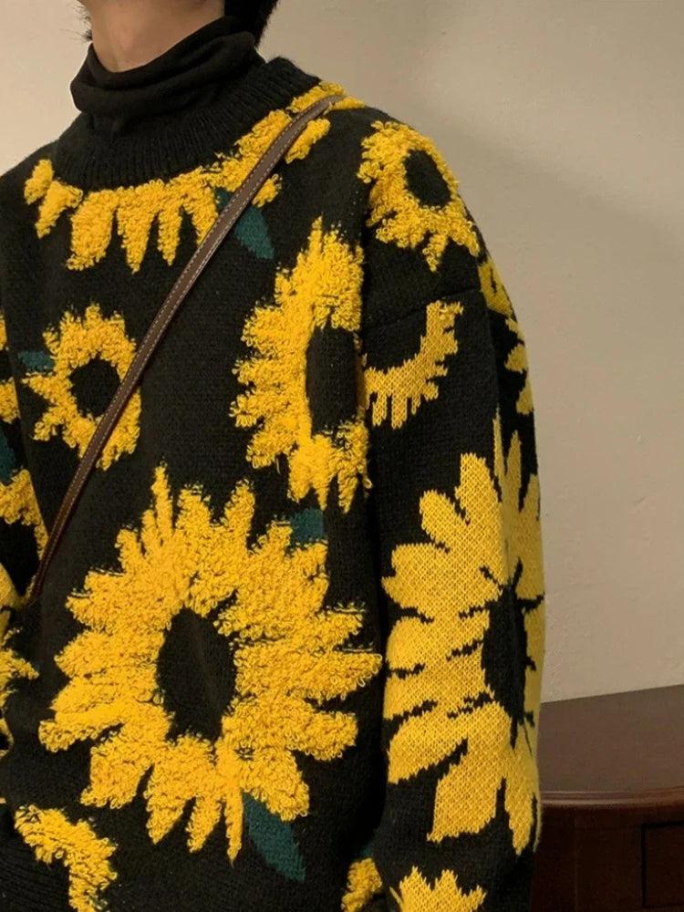 Dorvelli | Men’s Knit Sunflower Sweater