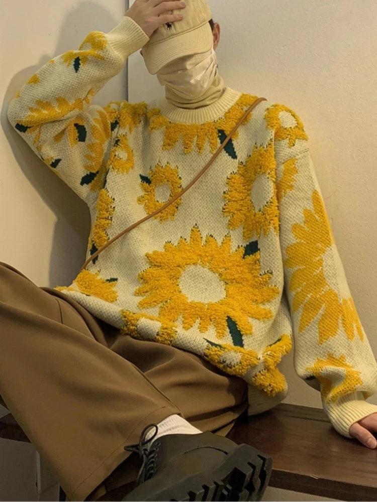 Dorvelli | Men’s Knit Sunflower Sweater