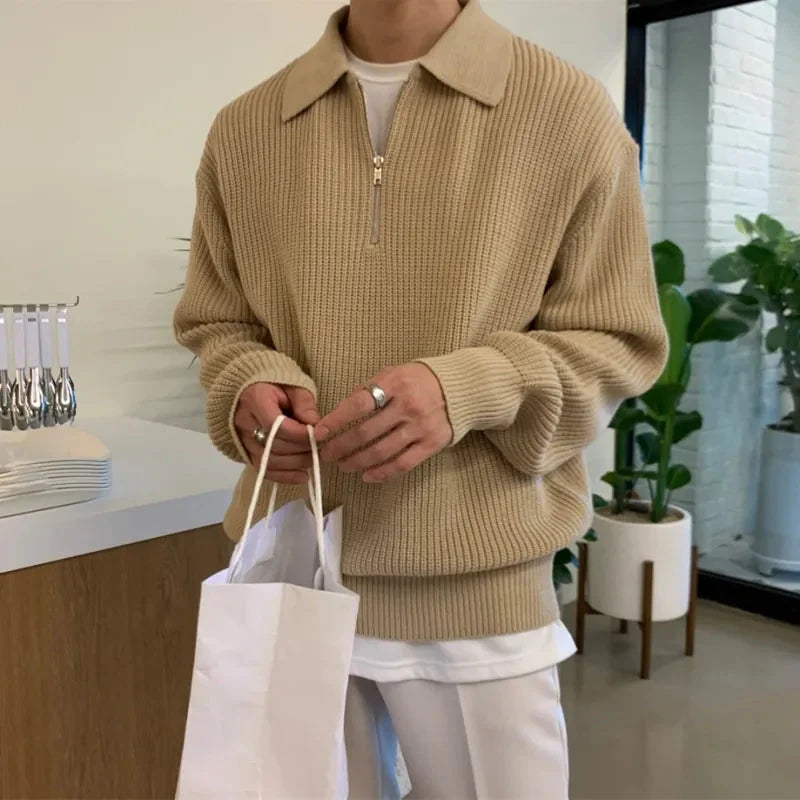 Dorvelli | Men’s Knitted Half Zip Sweater