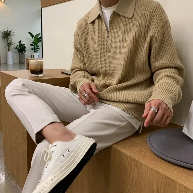 Dorvelli | Men’s Knitted Half Zip Sweater