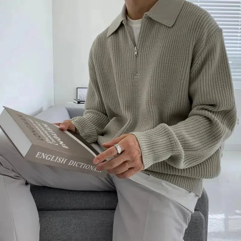 Dorvelli | Men’s Knitted Half Zip Sweater