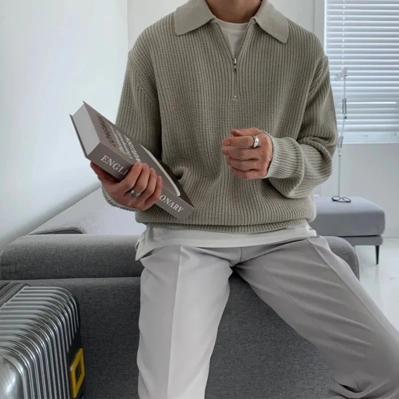 Dorvelli | Men’s Knitted Half Zip Sweater
