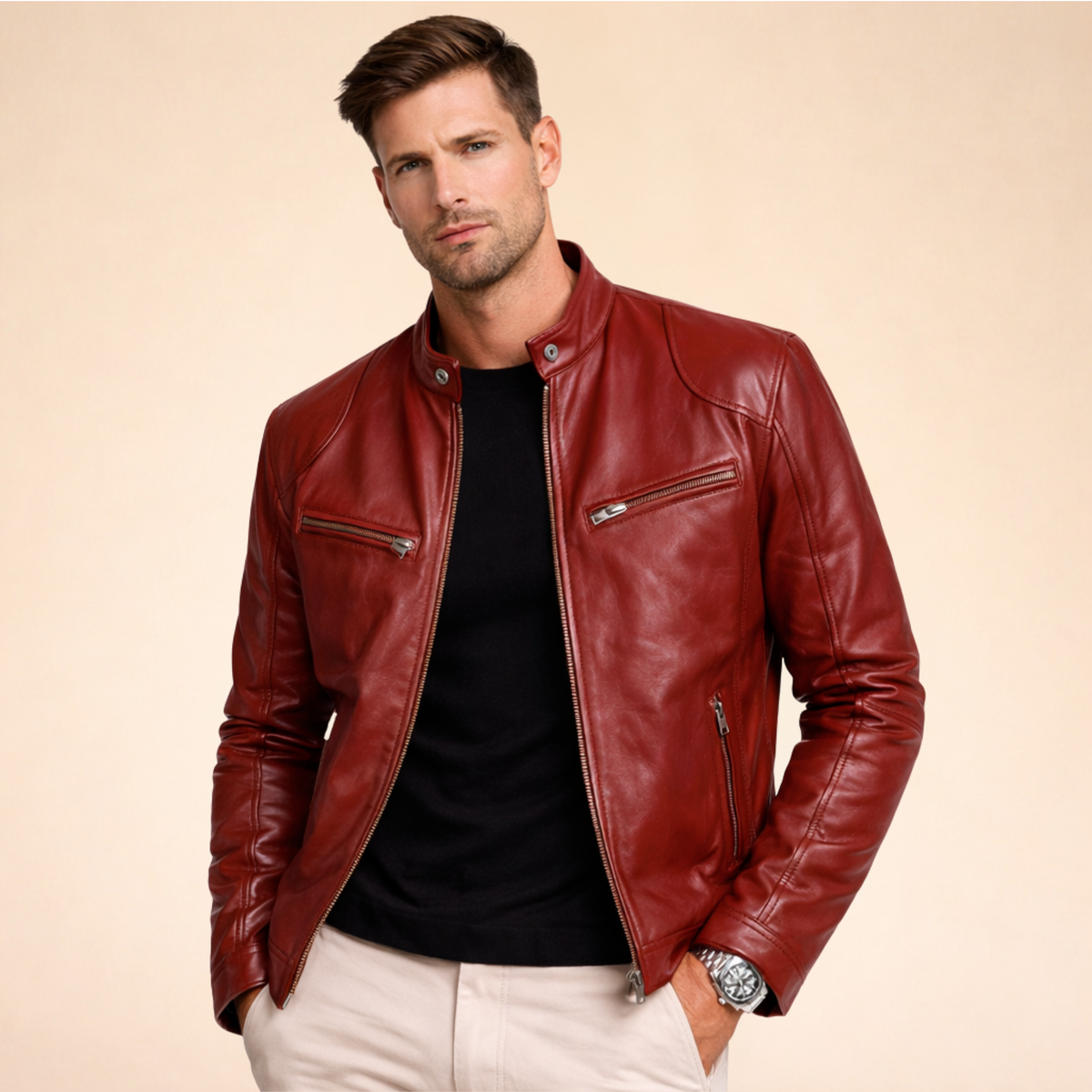 Dorvelli | Men’s Modern Leather Jacket