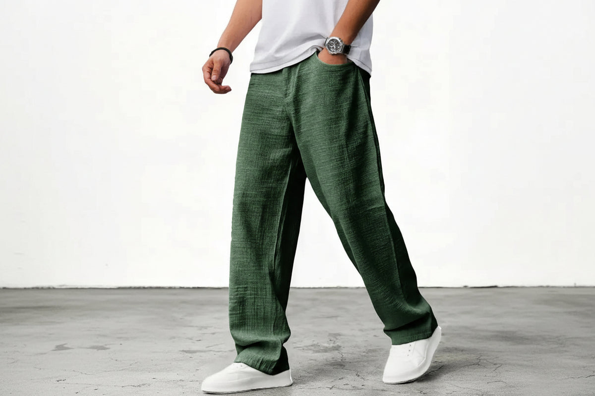 Dorvelli | Men's Relaxed Wide-Leg Trousers