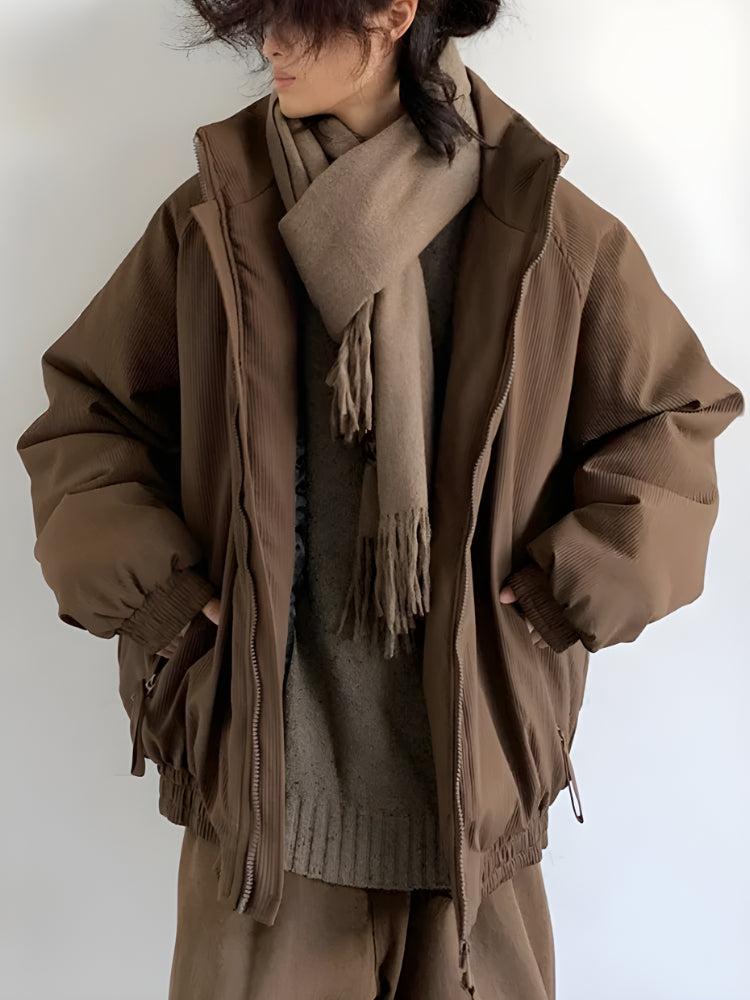 Dorvelli | Men's Ribbed Jacket with Scarf