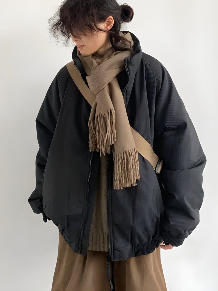 Dorvelli | Men's Ribbed Jacket with Scarf
