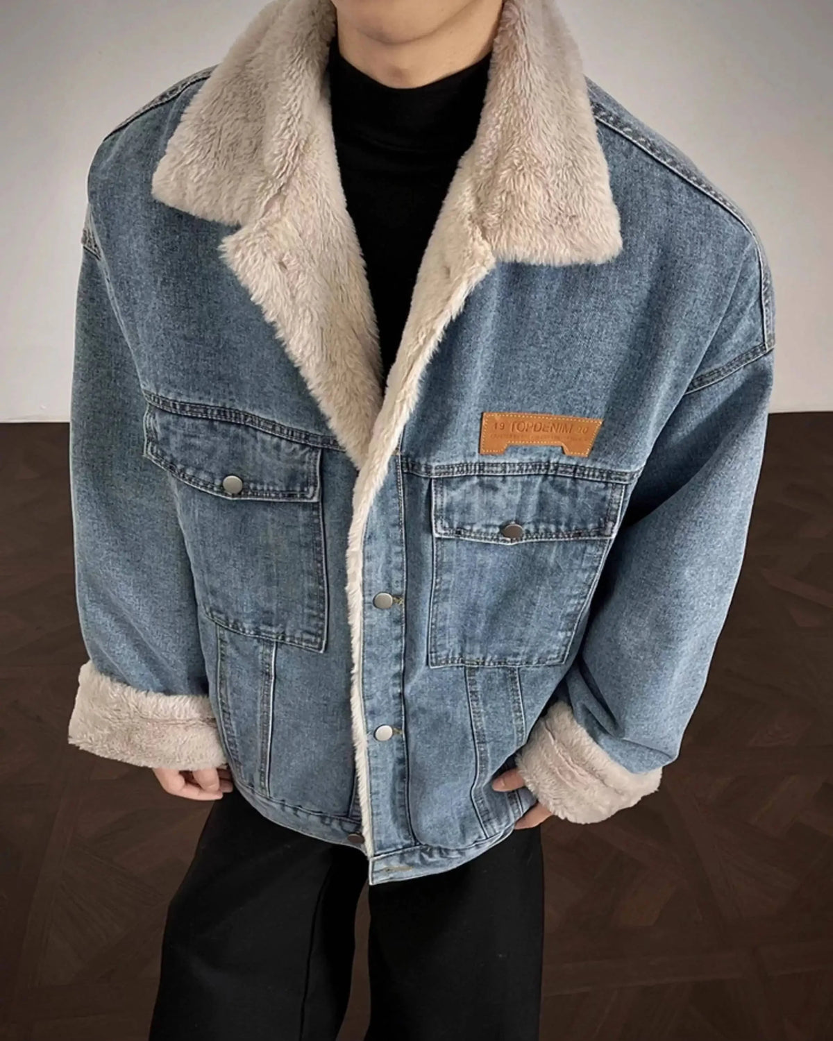 Dorvelli | Men’s Sherpa Lined Denim Jacket